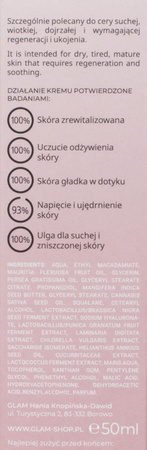OUTLET - Glam4SKIN - BOGATY KREM NA NOC PRZECIWSTARZENIOWY ODŻYWCZO - NAWILŻAJĄCY - KRÓTKA DATA