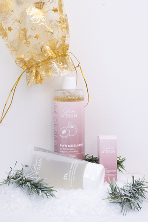 ZESTAW PREZENTOWY: Glam4SKIN - PŁYN MICELARNY + Glam4SKIN - ŻEL DO MYCIA TWARZY + Glam4SKIN - BOGATY KREM POD OCZY I NA POWIEKI