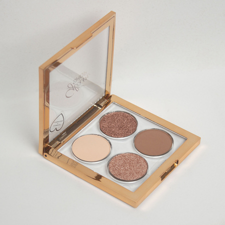 ZESTAW PREZENTOWY:GlamBox - 4 cienie - SuperGlam + pędzel GlamBRUSH O104