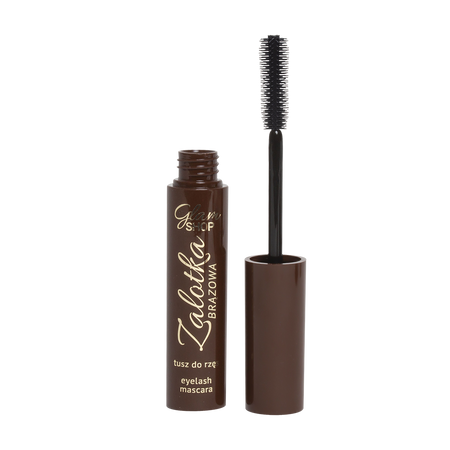 ZESTAW PREZENTOWY: Cień do powiek GlamSHADOWS "SREBRNA BRZOSKWINIA"  + Kasetka do wkładów 26 mm + Tusz do rzęs ZALOTKA - KOLOR BRĄZOWY