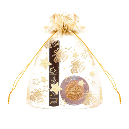 GIFT SET: Pearly eyeshadow - thalers + Compact with Magnet, 26mm Insert + ZALOTKA Mascara - brown colors