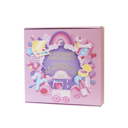 Glam ADVENT CALENDAR 2025 with cosmetics and makeup accessories