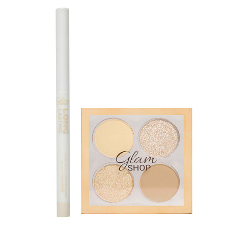 GIFT SET: GlamBox – 4 Shades – NUDE GLAM + Long Lasting Eye pencil POWIĘKSZACZ
