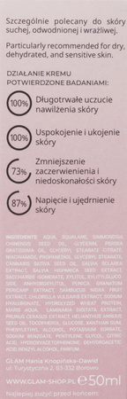 OUTLET - Glam4SKIN - NAWILŻAJĄCY KREM DO TWARZY WYGŁADZAJĄCO-ŁAGODZĄCY - KRÓTKA DATA