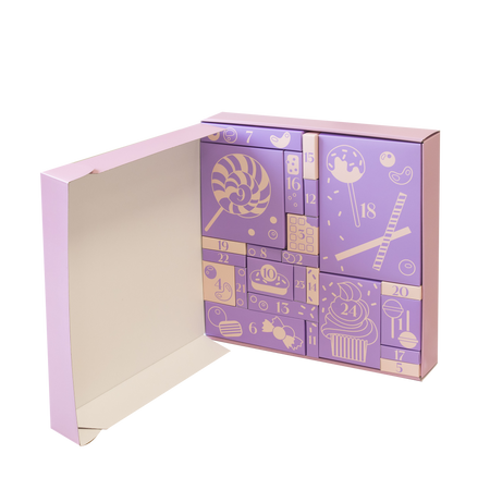 Glam ADVENT CALENDAR 2025 with cosmetics and makeup accessories